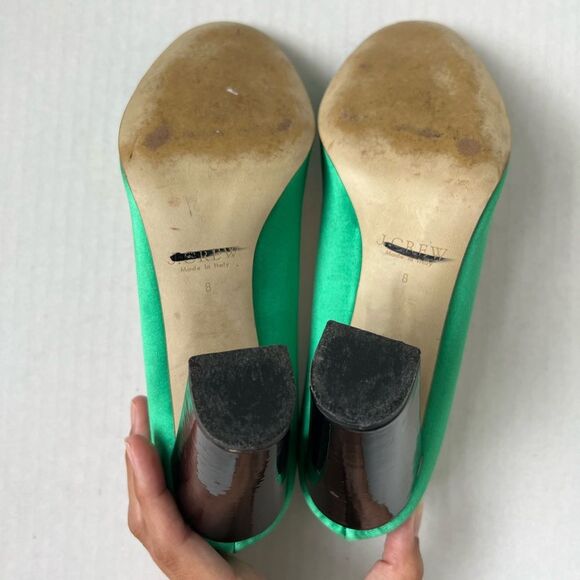 J.Crew Emerald Cap Toe Heels 8 - Picture 5 of 7